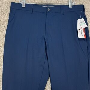 Grand Slam Pants Men 34x32 Navy Blue Golf Stretch Waistband Performance NEW